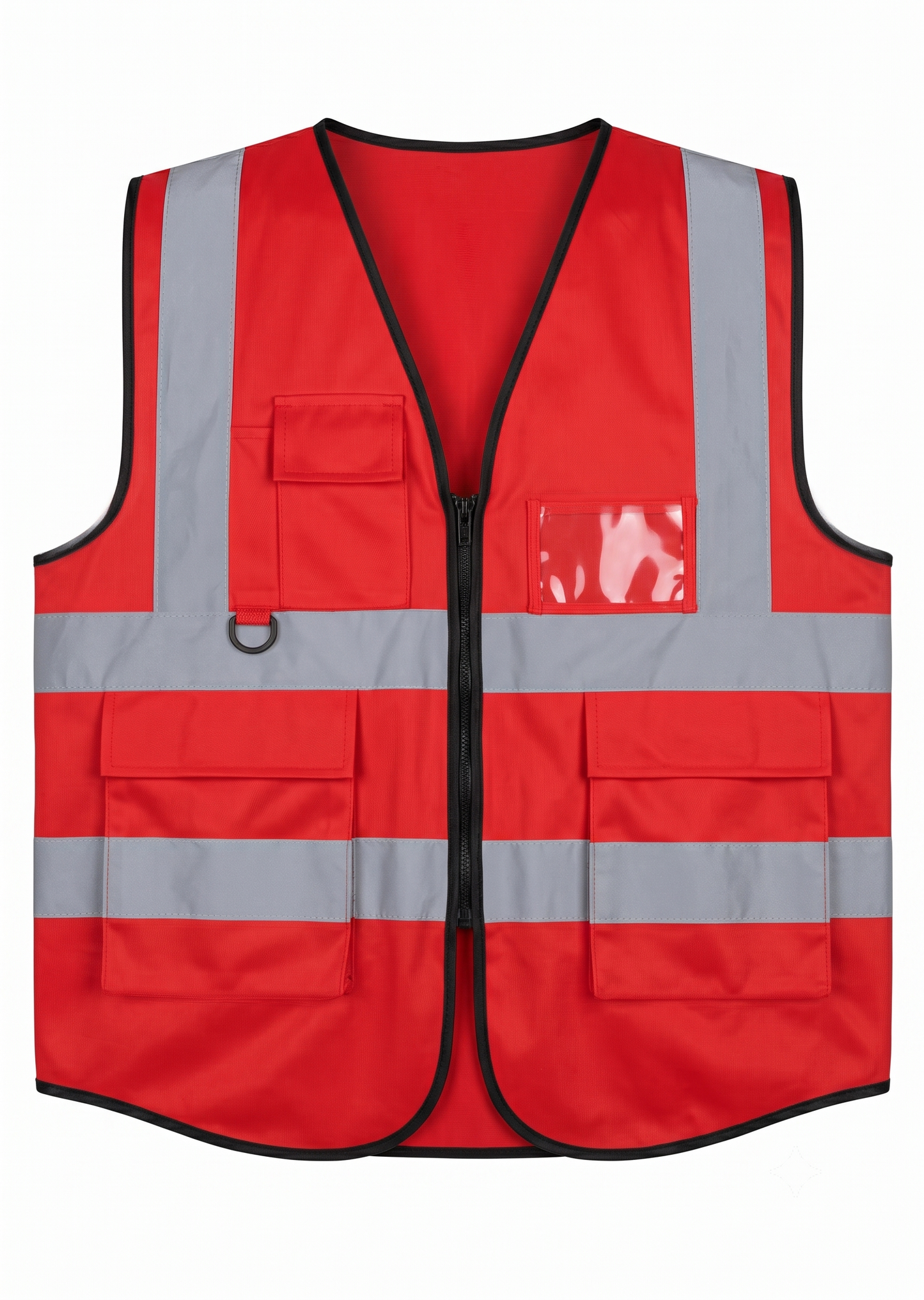 High-Visibility Safety Vest - Reflective Tape Close-Up